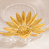 Flower 304 Stainless Steel Adjustable Cuff Rings for Women RJEW-M103-04D-G-1