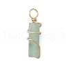 20Pcs 10 Styles Natural Mixed Stone Copper Wire Wrapped Pendants PALLOY-JF03976-4