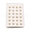 12 Pairs 304 Stainless Steel Rhinestone Stud Earrings EJEW-B135-01G-01-4