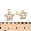 Brass Micro Pave Clear Cubic Zirconia Pendants KK-S531-29G-3