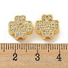 Brass Cubic Zirconia Beads KKB-L215-031G-3