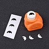 Random Single Color or Random Mixed Color Mini Plastic Craft Paper Punch Sets for Scrapbooking & Paper Crafts AJEW-L051-09-3