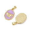 Brass Micro Pave Cubic Zirconia Pendants KK-C093-05G-01-2
