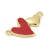 Brass Enamel Connector Charms KK-G526-05G-2