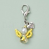 Angel Glass Seed Beads Pendant Decorations HJEW-MZ00109-02-1