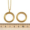 304 Stainless Steel Visible Flat Round Locket Pendant Pet Urn Ashes Necklaces NJEW-S455-08G-5