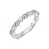925 Sterling Silver Micro Pave Cubic Zirconia Finger Rings for Women RJEW-K253-10SP-1