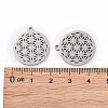 Non-Tarnish 201 Stainless Steel Sacred Geometry Pendants STAS-S105-JN899-1-4