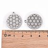 201 Stainless Steel Sacred Geometry Pendants STAS-S105-JN899-1-4