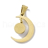 PVD Vacuum Plating 304 Stainless Steel Resin Pendants STAS-A062-40G-3