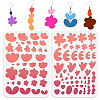 2Pcs 2 Style PET Plastic Earring Handwork Template DIY-WH0571-003-1