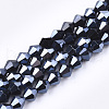 Electroplate Glass Beads Strands X-EGLA-Q118-6mm-A03-1