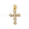 Brass Micro Pave Cubic Zirconia Pendants KK-N254-127G-1