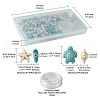 DIY Synthetic Turquoise Turtle & Starfish Stretch Bracelet Making Kits DIY-FS0005-60-7