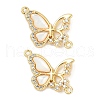 Brass Micro Pave Cubic Zirconia Pendants KK-U043-30G-01-1