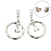 Brass Micro Pave Clear Cubic Zirconia Dangle Stud Earrings EJEW-M103-05P-4