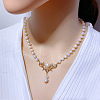 Mother's Day Jewellery Brass Clear Cubic Zirconia Deer Pendant Necklaces FS-WG04B7F-01-2