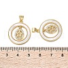 Brass Micro Pave Cubic Zirconia Pendants KK-U070-02A-G-3