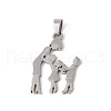 Non-Tarnish Mother's Day 304 Stainless Steel Pendants STAS-U002-02P-1