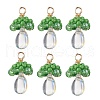 Glass Seed Beaded Jellyfish Pendants PALLOY-MZ00706-02-1