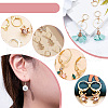 ARRICRAFT 12Pcs 6 Style Brass Micro Pave Clear Cubic Zirconia Hoop Earring Findings ZIRC-AR0001-29-6
