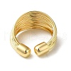 Brass Multi Wire Wrap Open Cuff Ring RJEW-C037-02G-3