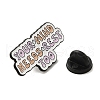 Inspirational Word YOUR MIND NEEDS REST TOO Alloy Enamel Pins Broochs JEWB-R023-03G-2