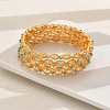 4Pcs Luxurious Oval Zinc Alloy Bangle Set XX0385-1-3
