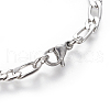 304 Stainless Steel Figaro Chain Bracelets BJEW-E369-09P-2