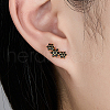 Cubic Zirconia Flower Stud Earrings HO3572-5-2