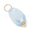20Pcs Opaque Baking Painted Crackle Glass Charms PALLOY-JF03952-04-4