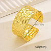 Hammered Brass Irregular Cuff Open Bangle for Women's Party GX4833-4