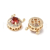 Brass Micro Pave Cubic Zirconia Beads KK-G531-01G-02-2