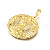 Brass Micro Pave Cubic Zirconia Pendants KK-Q066-19G-2