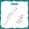 304 Stainless Steel Ends wit Chains FIND-UN00015-4