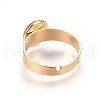 Ion Plating(IP) Adjustable 201 Stainless Steel Finger Rings Components X-STAS-G187-01G-8mm-3