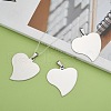Non-Tarnish 201 Stainless Steel Heart Stamping Blank Tag Pendants STAS-S030-13-5