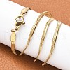 Ion Plating(IP) 304 Stainless Steel Snake Chains Necklaces NJEW-O058-25G-4
