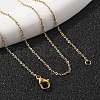 Ion Plating(IP) 304 Stainless Steel Cable Chain Necklaces NJEW-P248-01G-2