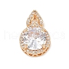 Brass Micro Pave Cubic Zirconia Pendants KK-E795-08KCG-1