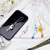 Glass & Porcelain & Acrylic Mobile Straps HJEW-DR00028-5