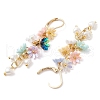 Resin & ABS Imitation Pearl Leverback Earrings EJEW-JE06264-4