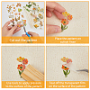 SUPERFINDINGS 5 Sets 5 Styles Scrapbook Floral Decorative Stickers Sets DIY-FH0005-81-4