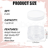 CRASPIRE 8Pcs Transparent Plastic Empty Portable Facial Cream Jar CON-CP0001-015C-2