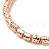 Electroplated Natural Lava Rock Beads Strands G-G984-04-4