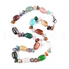 Natural & Synthetic Gemstone Beaded Necklaces NJEW-S390-25-4