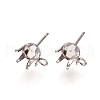 Non-Tarnish 304 Stainless Steel Post Stud Earring Settings STAS-L238-026C-P-1