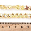 Electroplate Transparent Glass Beads Strands EGLA-U004-03A-HP01-4