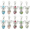 20Pcs 5 Colors Angel Glass Acrylic Pendants HJEW-FS00016-1