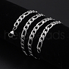 Men's 304 Stainless Steel Figaro Chain Necklaces NJEW-T012-02-61-S-2